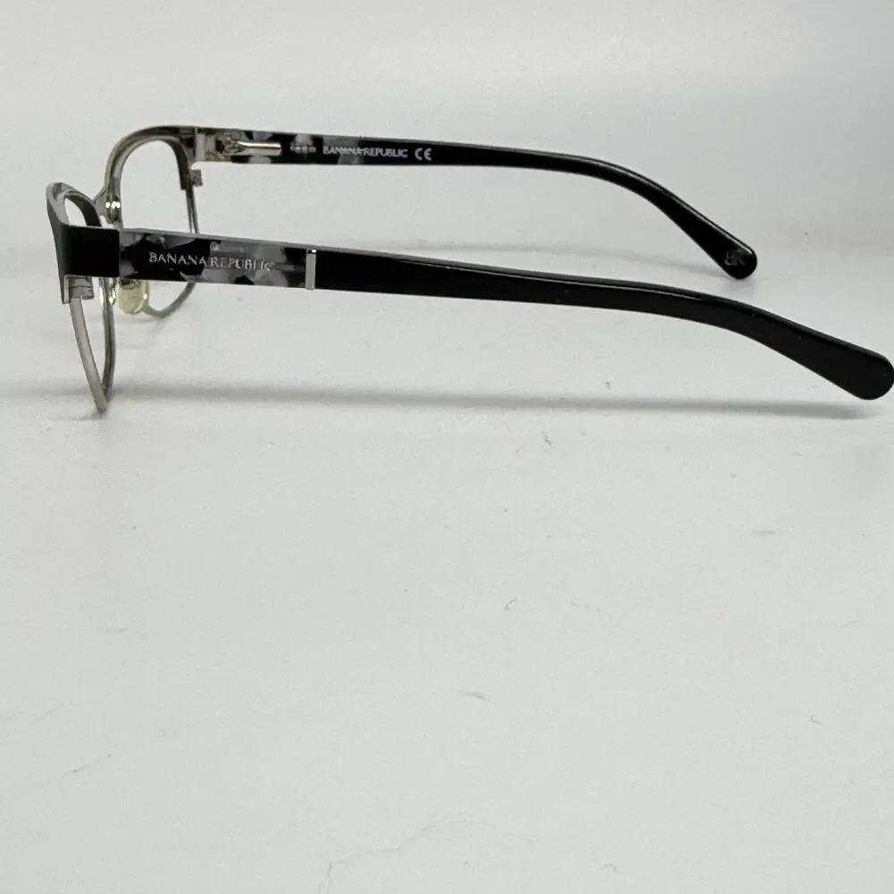 BANANA REPUBLIC Burke 284‎ Black Silver Womens Semi Eyeglasses 53-17-135 19764